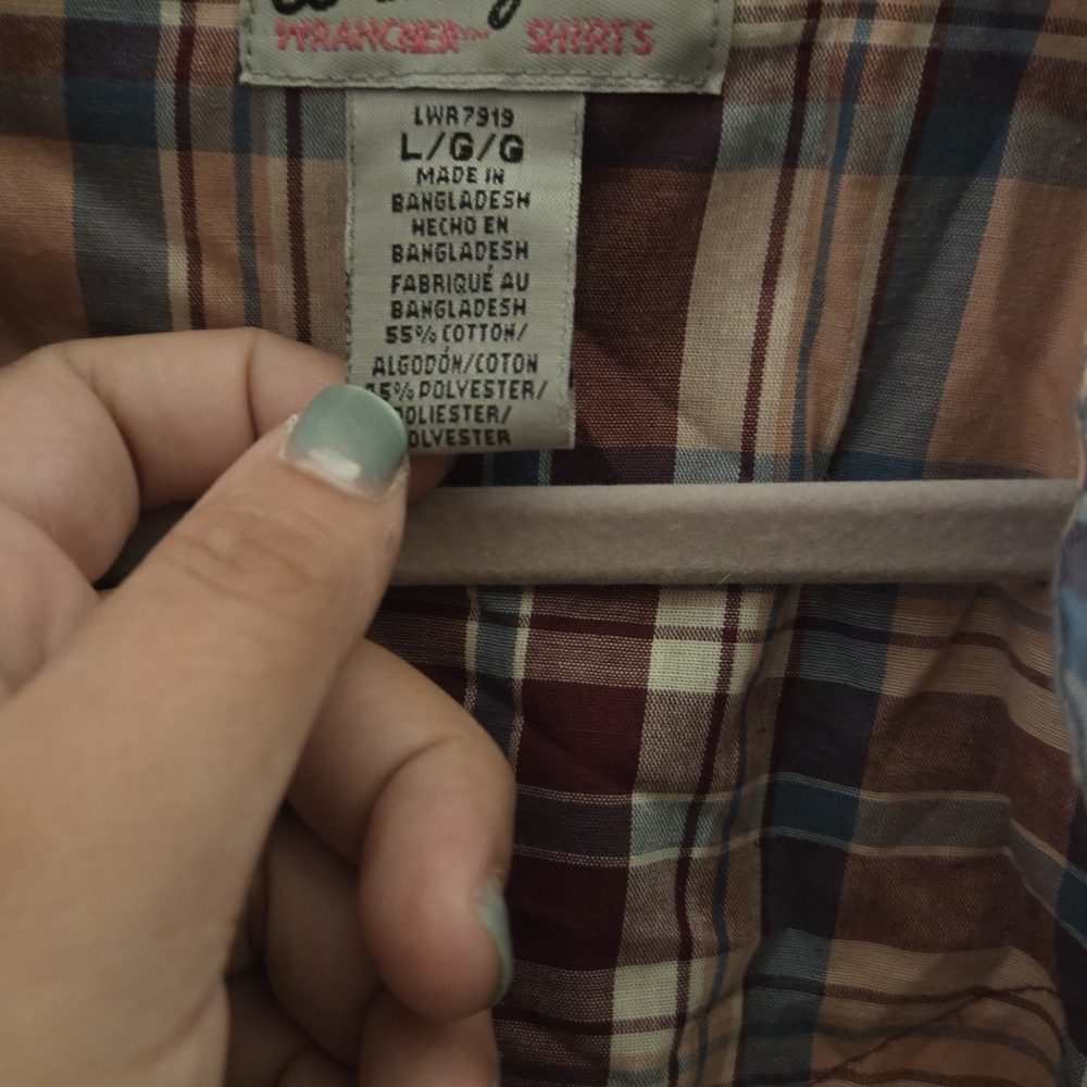 Plaid Button-Up Shirt
